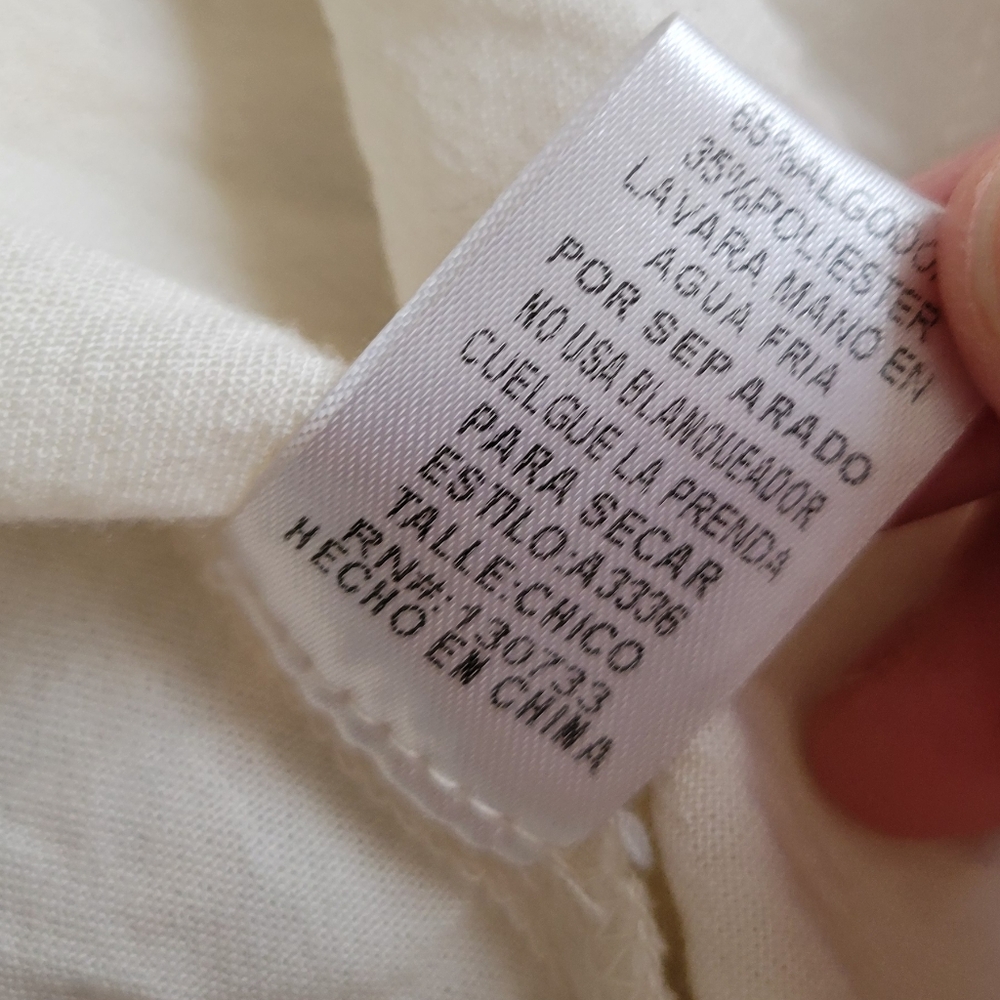 Umgee Off White Cotton Button Up Size Small - Picture 9 of 9